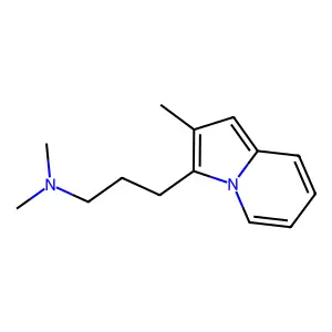 Indolizine, 3-(3-(dimethylamino)propyl)-2-methyl- structure