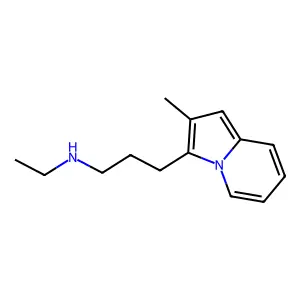 Indolizine, 3-(3-(ethylamino)propyl)-2-methyl- structure