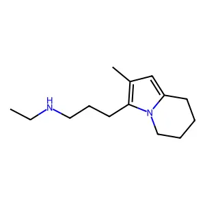 Indolizine, 5,6,7,8-tetrahydro-3-(3-(ethylamino)propyl)-2-methyl- structure