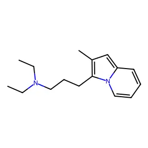 Indolizine, 3-(3-(diethylamino)propyl)-2-methyl- structure
