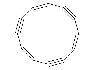 1,5,9-Cyclododecatriene-3,7,11-triyne structure