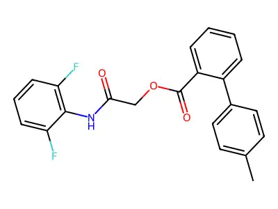 [2-(2,6-Difluoroanilino)-2-oxoethyl] 2-(4-methylphenyl)benzoate structure