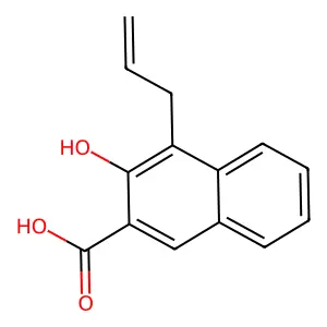 2-Naphthalenecarboxylic acid, 3-hydroxy-4-(2-propenyl)- structure