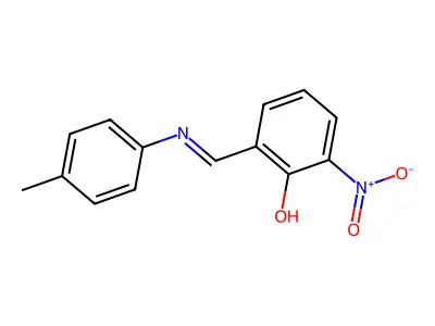 Phenol, 2-[[(4-methylphenyl)imino]methyl]-6-nitro- structure