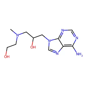 1-(6-Aminopurin-9-yl)-3-[2-hydroxyethyl(methyl)amino]propan-2-ol structure