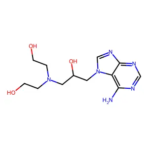 1-(6-Aminopurin-7-yl)-3-[bis(2-hydroxyethyl)amino]propan-2-ol structure