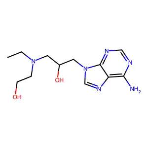 1-(6-Aminopurin-9-yl)-3-[ethyl(2-hydroxyethyl)amino]propan-2-ol structure