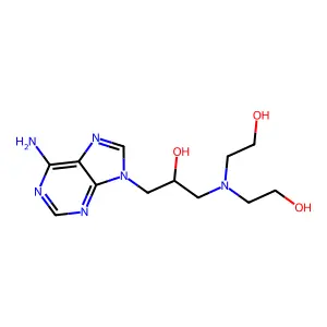 1-(6-Aminopurin-9-yl)-3-[bis(2-hydroxyethyl)amino]propan-2-ol structure