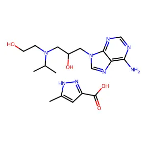 1-(6-aminopurin-9-yl)-3-[2-hydroxyethyl(propan-2-yl)amino]pr structure