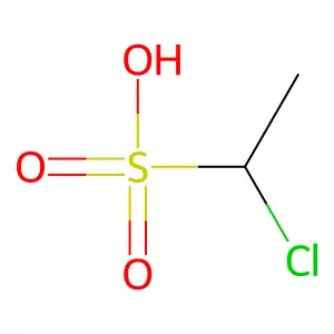 Ethanesulfonic acid, 1-chloro- structure