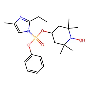 4-[(2-ethyl-4-methylimidazol-1-yl)-phenoxyphosphoryl]oxy-1-hydroxy-2,2,6,6-tetramethylpiperidine structure