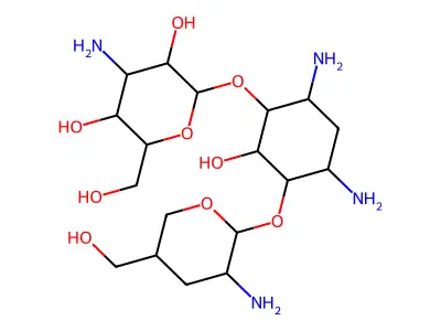 3',4'-Dideoxykanamycin C hemihydrate structure