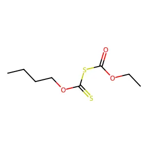 Thiodicarbonic acid ((HO)C(O)SC(S)(OH)), 3-butyl 1-ethyl ester structure