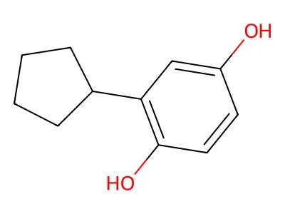 2-Cyclopentylhydroquinone structure