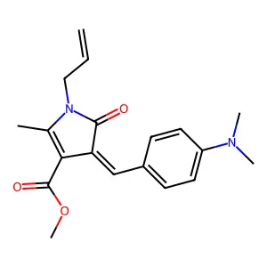 methyl 1-allyl-4-[4-(dimethylamino)benzylidene]-2-methyl-5-oxo-4,5-dihydro-1H-pyrrole-3-carboxylate structure