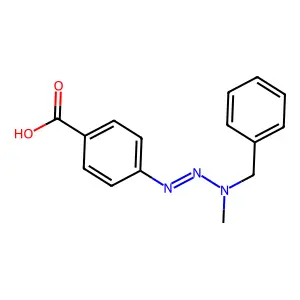 p-(3-Benzyl-3-methyl-1-triazeno)benzoic acid structure