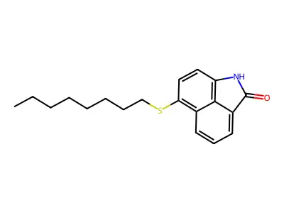 6-(Octylsulfanyl)benzo[cd]indol-2-ol structure