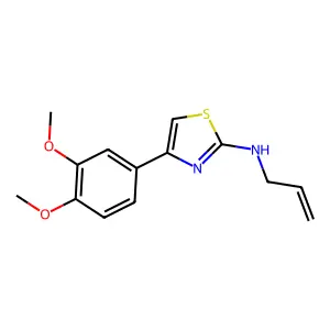 4-(3,4-dimethoxyphenyl)-N-prop-2-enyl-1,3-thiazol-2-amine structure
