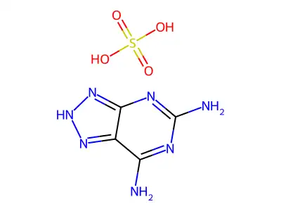 1H-1,2,3-Triazolo[4,5-d]pyrimidine-5,7-diamine, sulfate (2:1) structure
