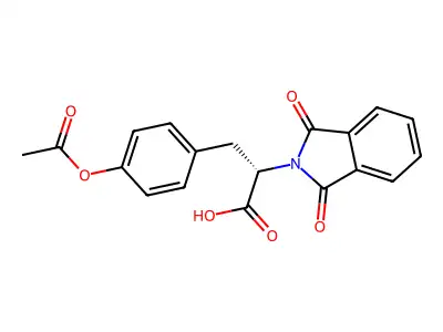 (S)-3-(4-Acetoxyphenyl)-2-(1,3-dioxoisoindolin-2-yl)propanoic acid structure