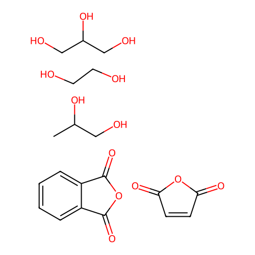 Polymer of propylene glycol, phthalic anhydride, maleic anhydride, glycerin, ethylene glycol structure