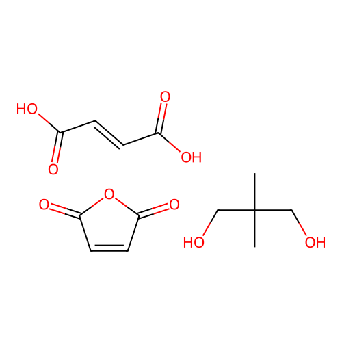 (E)-but-2-enedioic acid;2,2-dimethylpropane-1,3-diol;furan-2,5-dione structure
