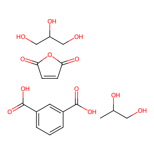 (C8-H6-O4.C4-H2-O3.C3-H8-O3.C3-H8-O2)x- structure