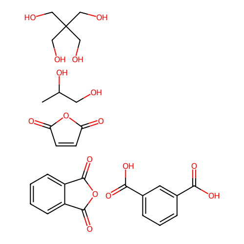 (C8-H6-O4.C8-H4-O3.C5-H12-O4.C4-H2-O3.C3-H8-O2)x- structure