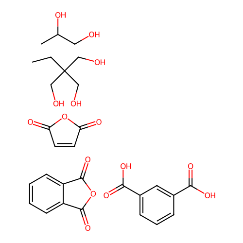(C8-H6-O4.C8-H4-O3.C6-H14-O3.C4-H2-O3.C3-H8-O2)x- structure