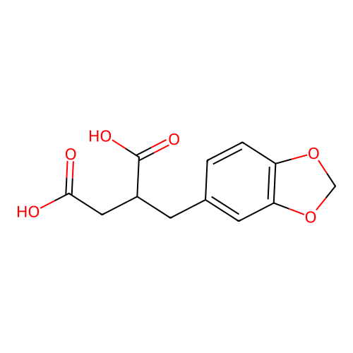 2-(1,3-Benzodioxol-5-ylmethyl)butanedioic acid structure