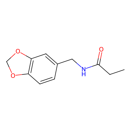 N-(1,3-benzodioxol-5-ylmethyl)propanamide structure