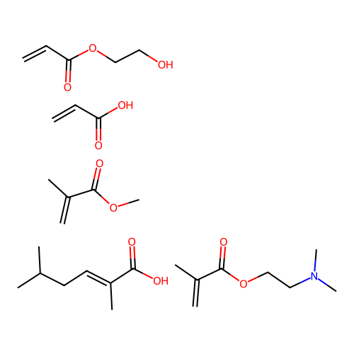 (C8-H15-N-O2.C8-H14-O2.C5-H8-O3.C5-H8-O2.C3-H4-O2)x- structure