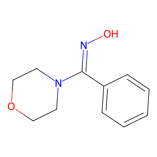 N-[morpholin-4-yl(phenyl)methylidene]hydroxylamine structure