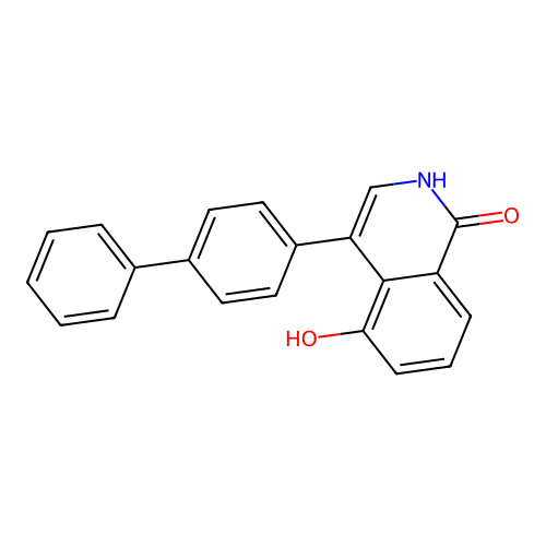 4-([1,1'-Biphenyl]-4-yl)-5-hydroxyisoquinolin-1(2H)-one structure