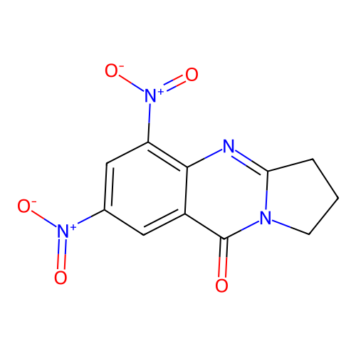 5,7-dinitro-2,3-dihydropyrrolo[2,1-b]quinazolin-9(1H)-one structure