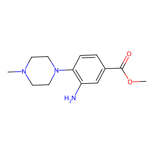 Methyl 3-amino-4-(4-methylpiperazin-1-yl)benzoate structure
