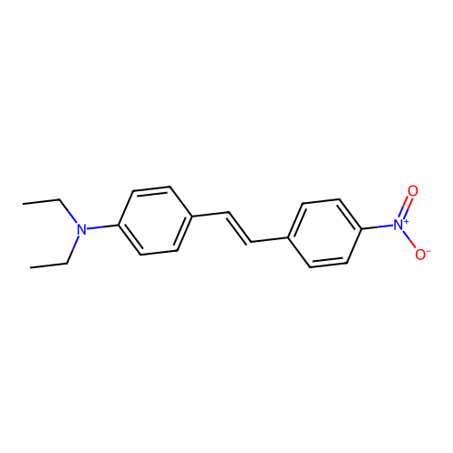 N,N-diethyl-4-[2-(4-nitrophenyl)vinyl]aniline structure