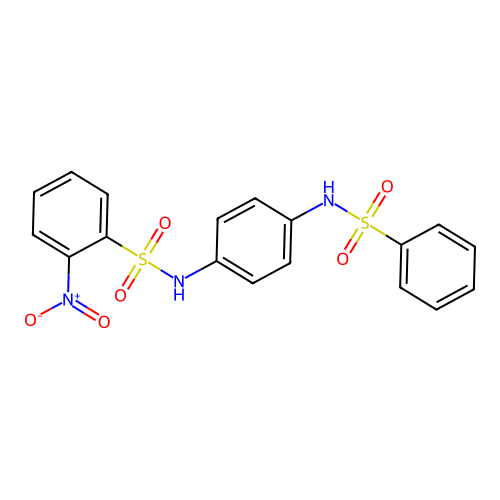 2-nitro-N-{4-[(phenylsulfonyl)amino]phenyl}benzenesulfonamide structure