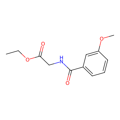 Ethyl 2-[(3-methoxybenzoyl)amino]acetate structure