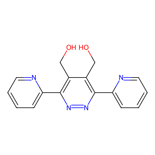 [5-(Hydroxymethyl)-3,6-dipyridin-2-ylpyridazin-4-yl]methanol structure