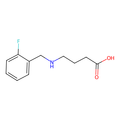 4-[(2-Fluorobenzyl)amino]butanoic acid structure