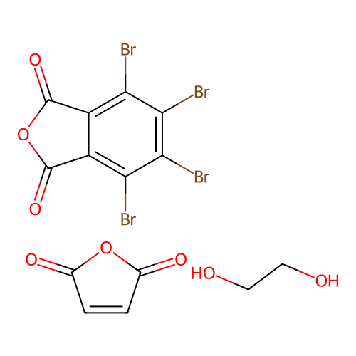 Ethane-1,2-diol;furan-2,5-dione;4,5,6,7-tetrabromo-2-benzofuran-1,3-dione structure