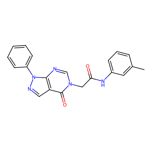 2-(4-oxo-1-phenyl-1H-pyrazolo[3,4-d]pyrimidin-5(4H)-yl)-N-(m-tolyl)acetamide structure
