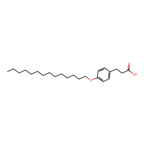 Benzenepropanoic acid, 4-(tetradecyloxy)- structure