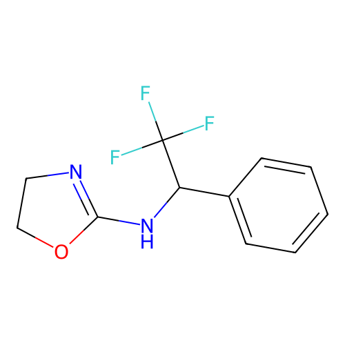 (-)-4,5-Dihydro-N-(2,2,2-trifluoro-1-phenylethyl)oxazol-2-amine structure