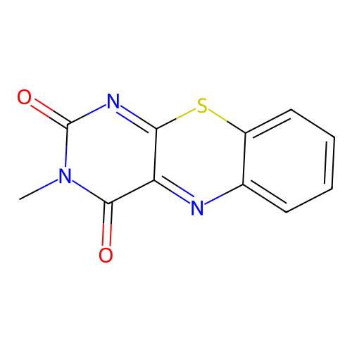 3-Methylpyrimido[4,5-b][1,4]benzothiazine-2,4-dione structure