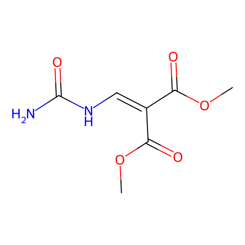 Dimethyl 2-(((aminocarbonyl)amino)methylene)malonate structure