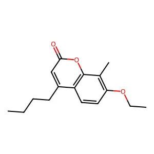 4-Butyl-7-ethoxy-8-methyl-2H-1-benzopyran-2-one structure