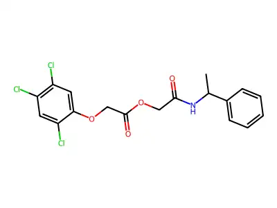 2-Oxo-2-[(1-phenylethyl)amino]ethyl (2,4,5-trichlorophenoxy)acetate structure