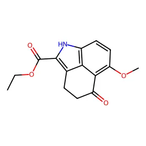 Ethyl 6-methoxy-5-oxo-1,3,4,5-tetrahydrobenzo[cd]indole-2-carboxylate structure